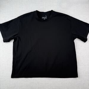 Stone Falcon Men's Apparel Relaxed Fit Black Boxy T-Shirt Tee Size M